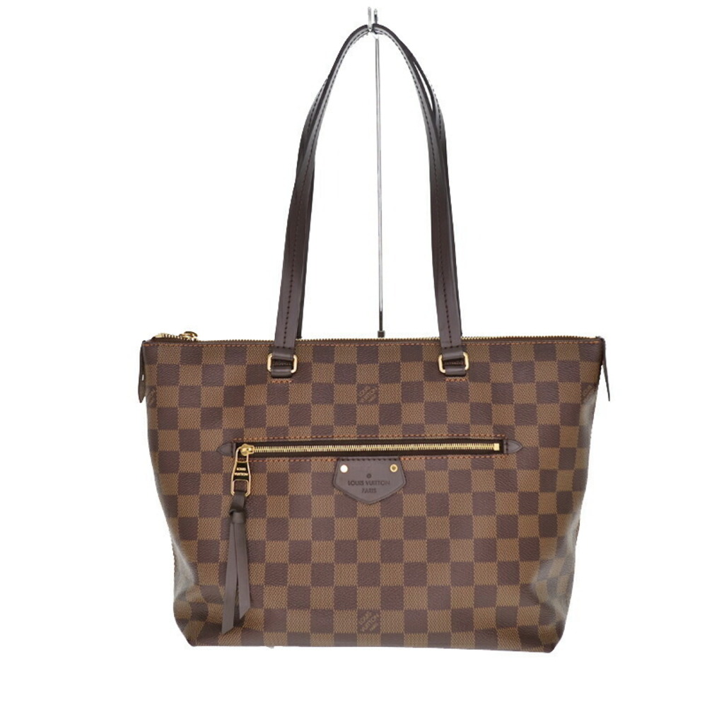 LOUIS VUITTON IENA Damier Canvas Ebene Brown LV Bag Tote